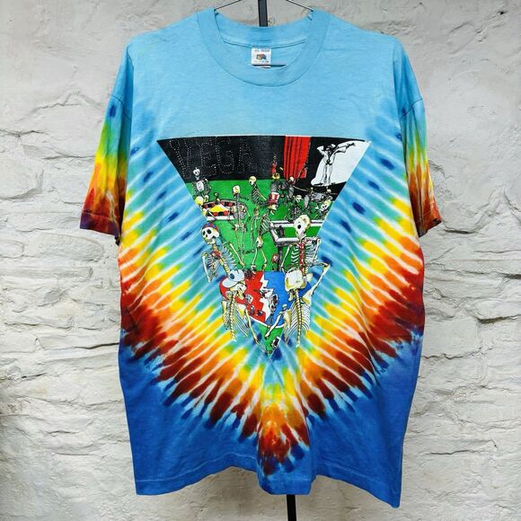 New Unworn Vtg Grateful Dead Las Vegas Band T Shirt Ripple Junction 90s Tie Dye